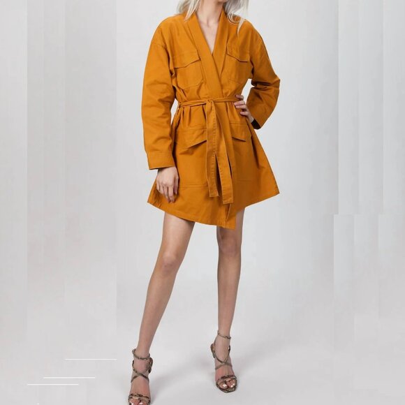 Boyish Jackets & Blazers - BOYISH The Joaquin Kimono Jacket Wrap Dress In Golden Child OSFM XXS-XL NWT